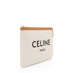 Celine Canvas Logo Zip Pouch (SHF-Z8uTMl)