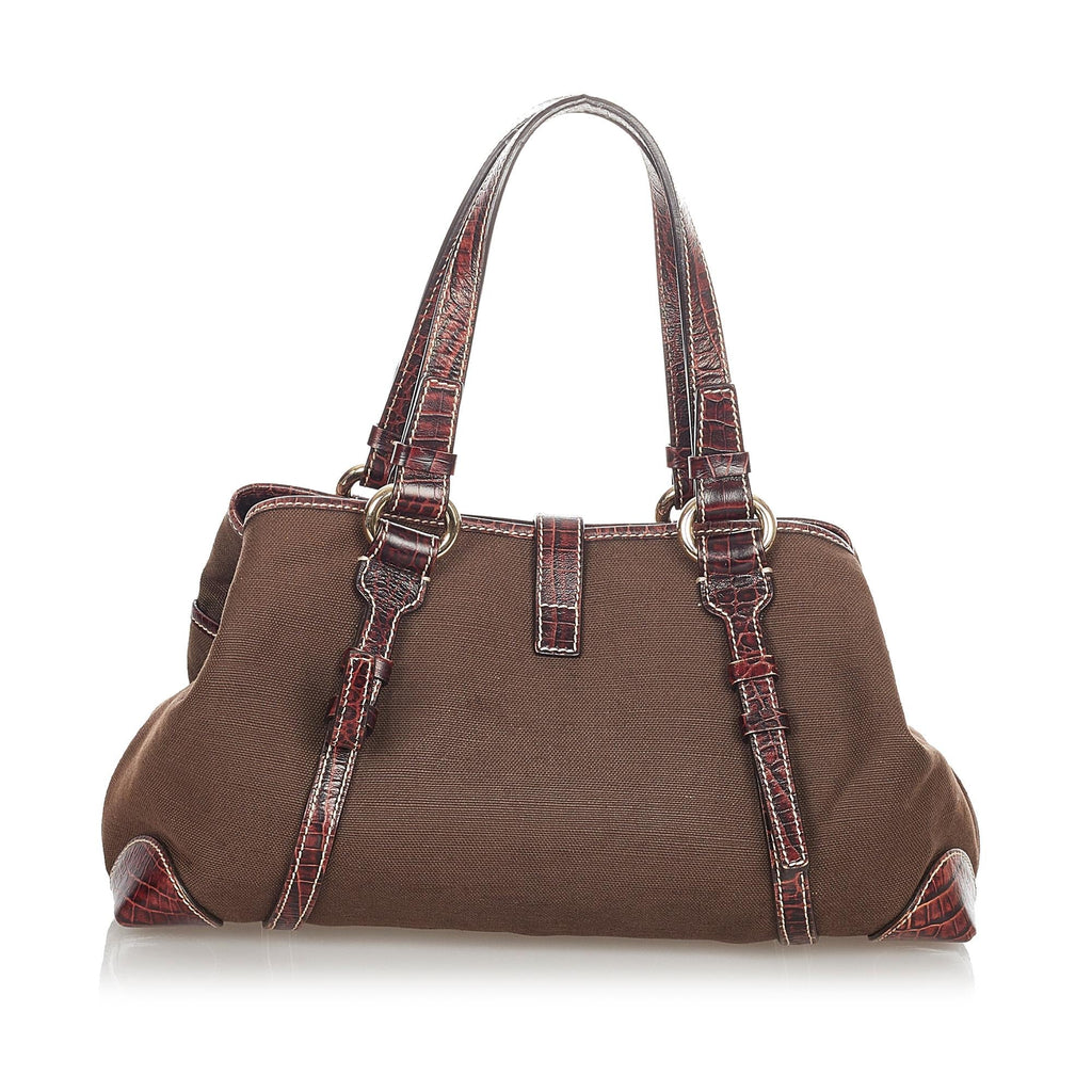 Celine Canvas Shoulder Bag (SHG-23502)