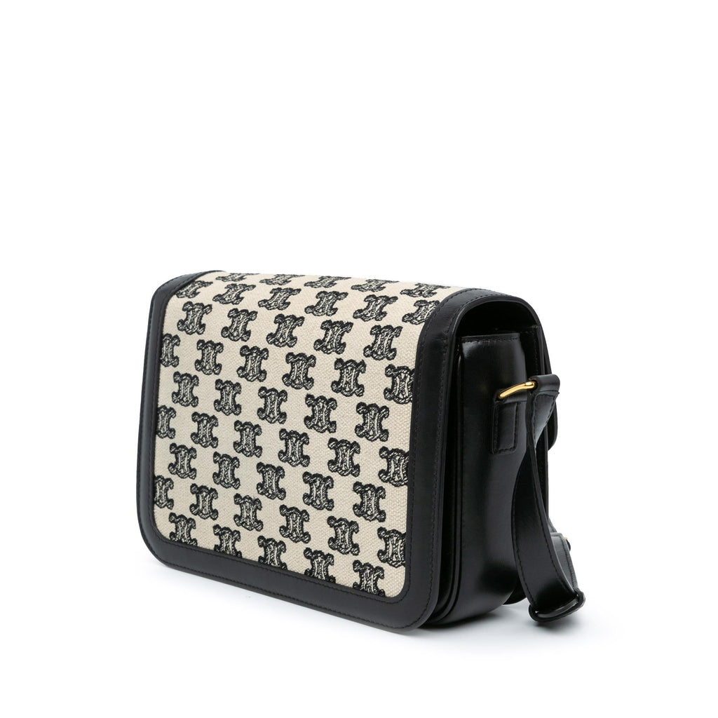 Celine Classique Embroidered Canvas Triomphe Crossbody