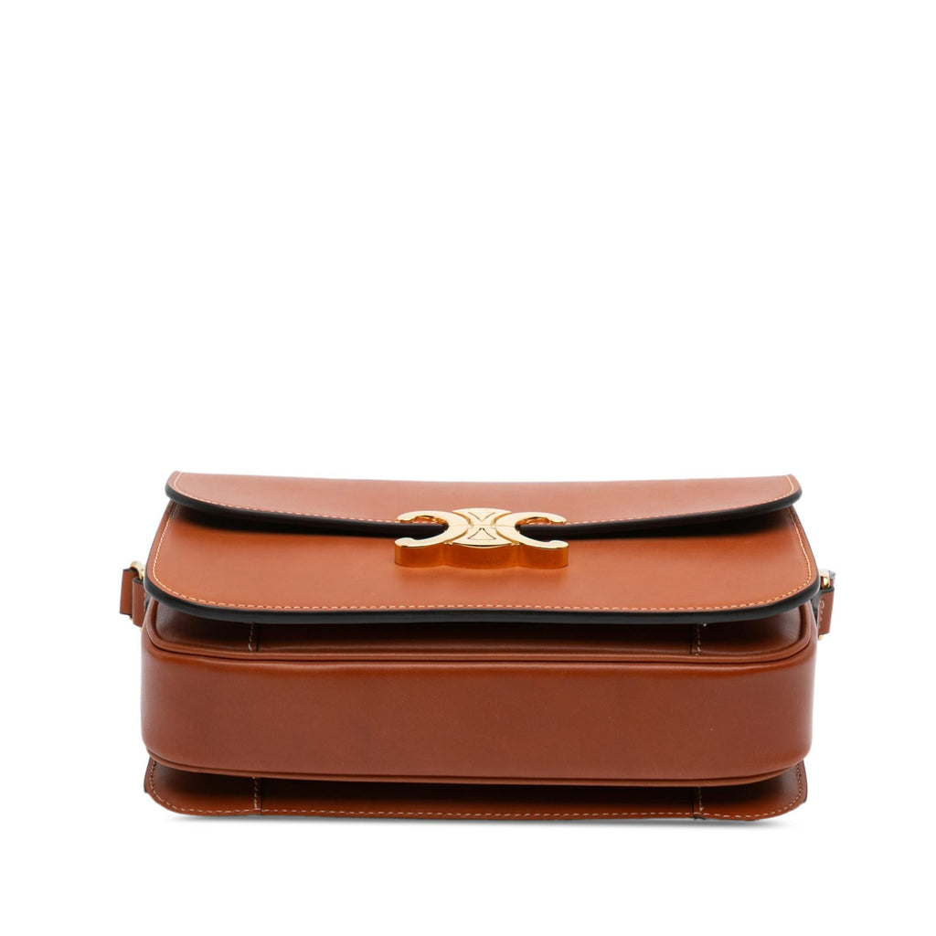 Celine Classique Shiny Calfskin Triomphe Crossbody (SHG-tC2vNF)