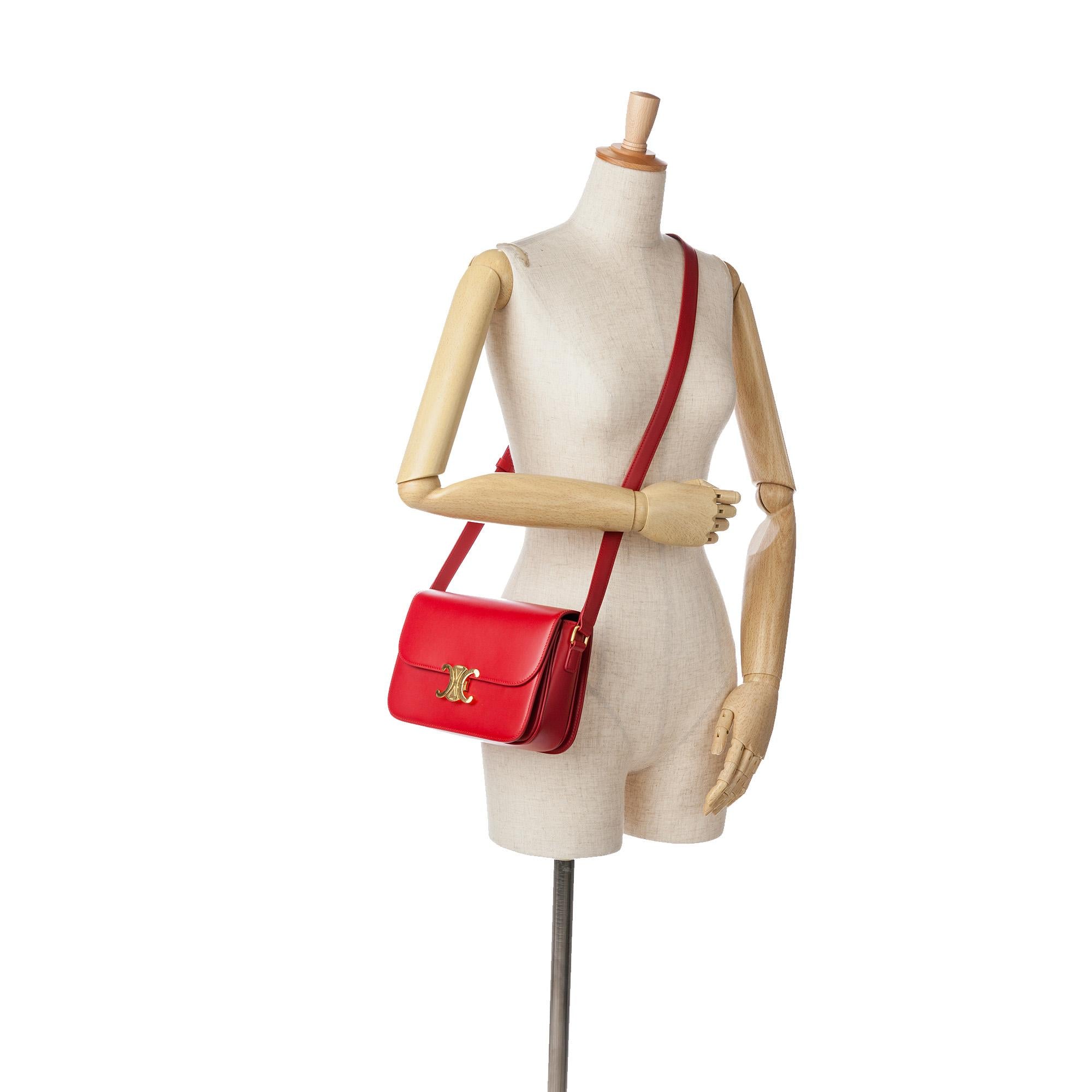 Celine Classique Shiny Calfskin Triomphe Crossbody