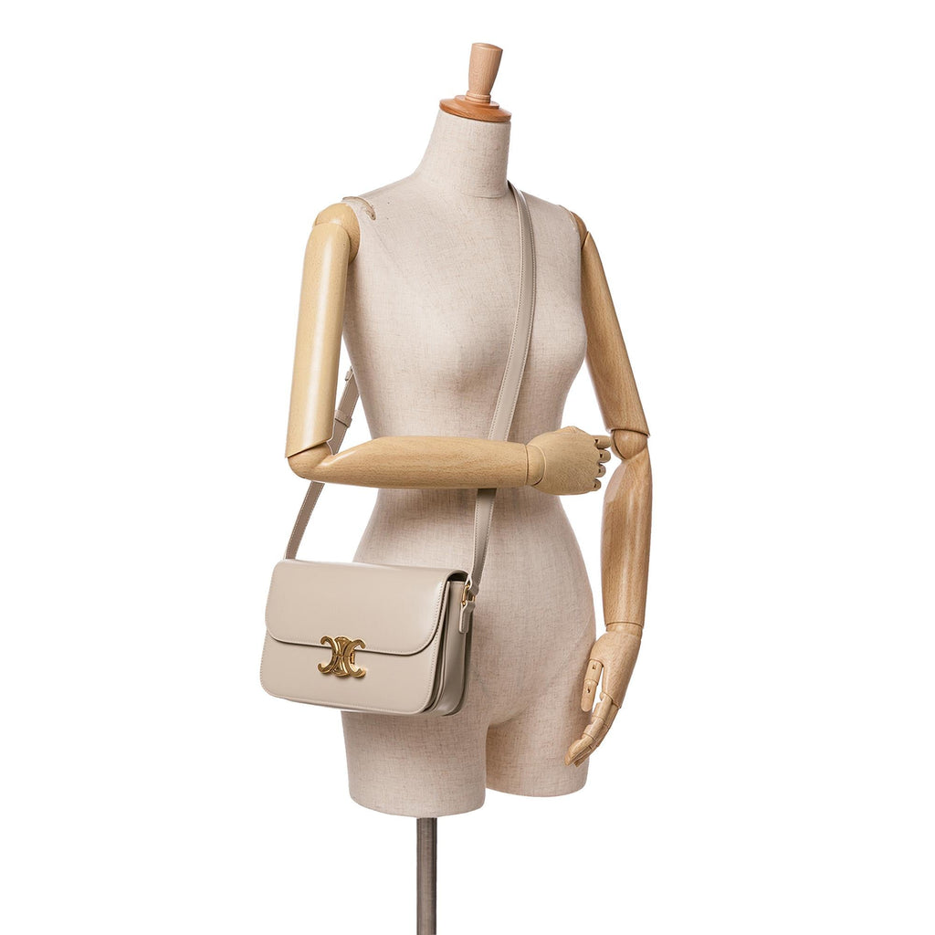 Celine Classique Shiny Calfskin Triomphe Crossbody