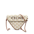Celine Coated Canvas Triomphe Triangle Crossbody