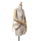 Celine Coated Canvas Triomphe Triangle Crossbody