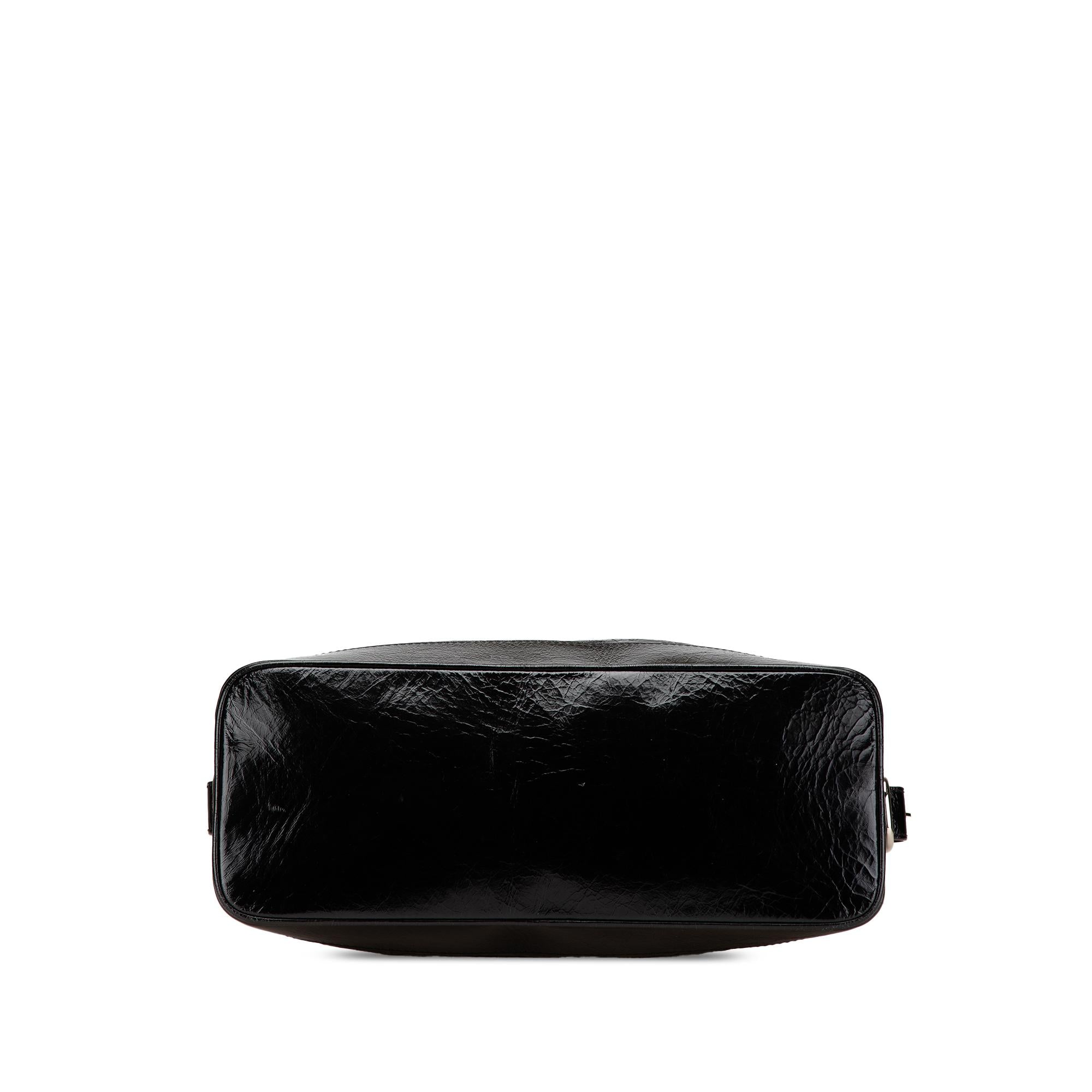 Celine Crinkled Patent Macadam Tote