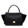Celine Croc Embossed Suede Medium Trapeze Bag (SHF-16011)
