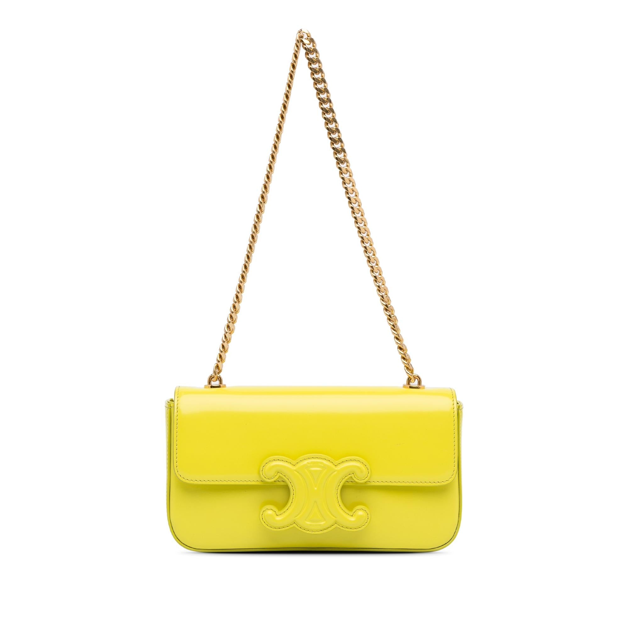 Celine Cuir Triomphe Chain Shoulder Bag (SHG-Ju5A2h)