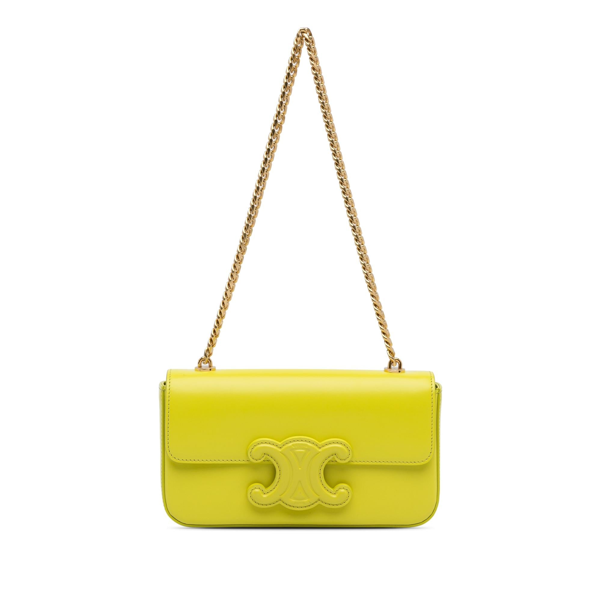 Celine Cuir Triomphe Chain Shoulder Bag (SHG-9jnYiU)