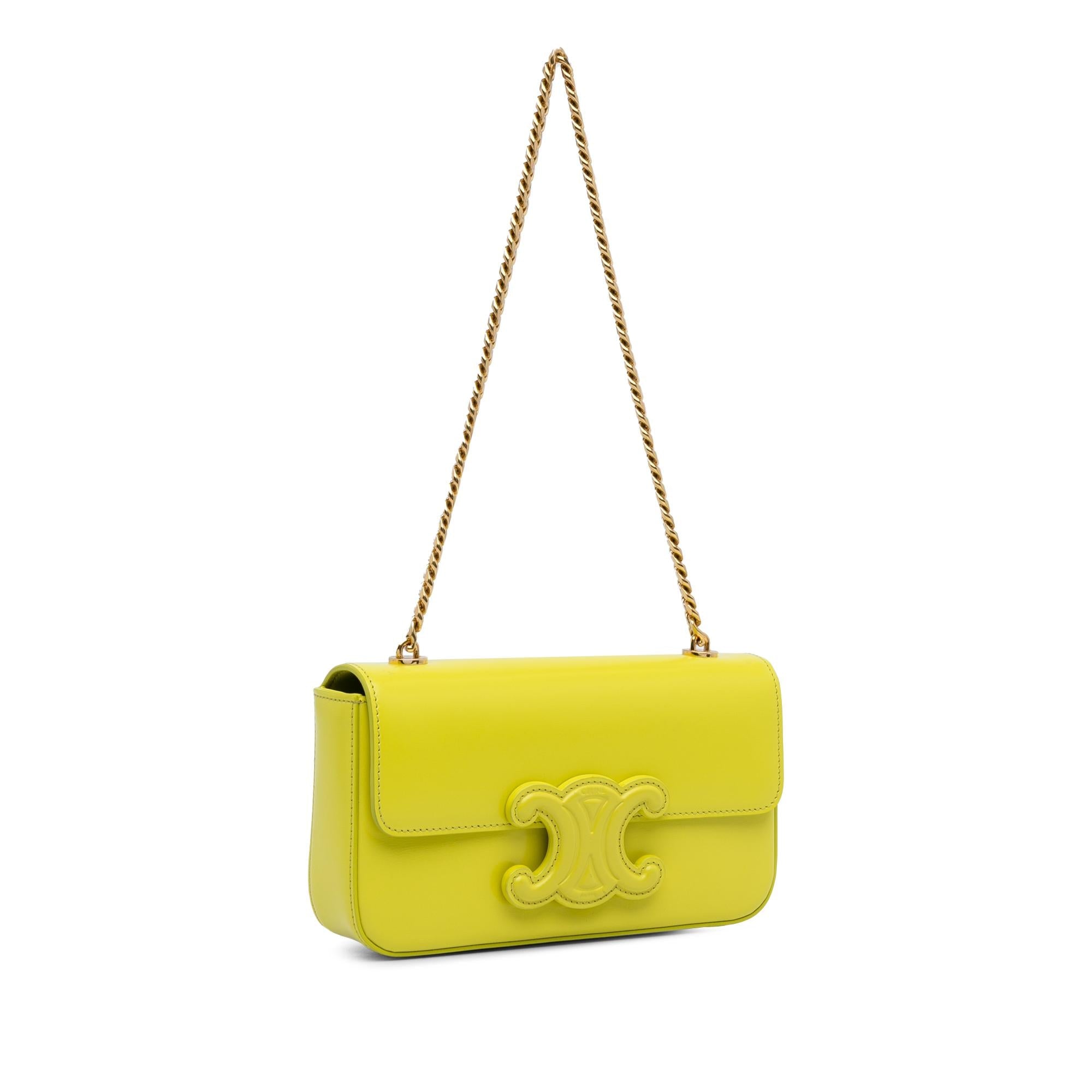 Celine Cuir Triomphe Chain Shoulder Bag (SHG-9jnYiU)