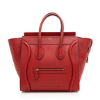 Celine Drummed Calfskin Mini Luggage Tote (SHF-21338)