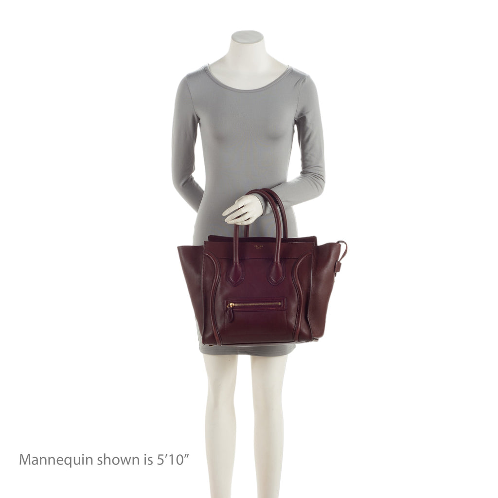 Celine Drummed Calfskin Mini Luggage Tote (SHF-20CRG5)