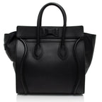Celine Drummed Calfskin Mini Luggage Tote (SHF-MoYYfB)