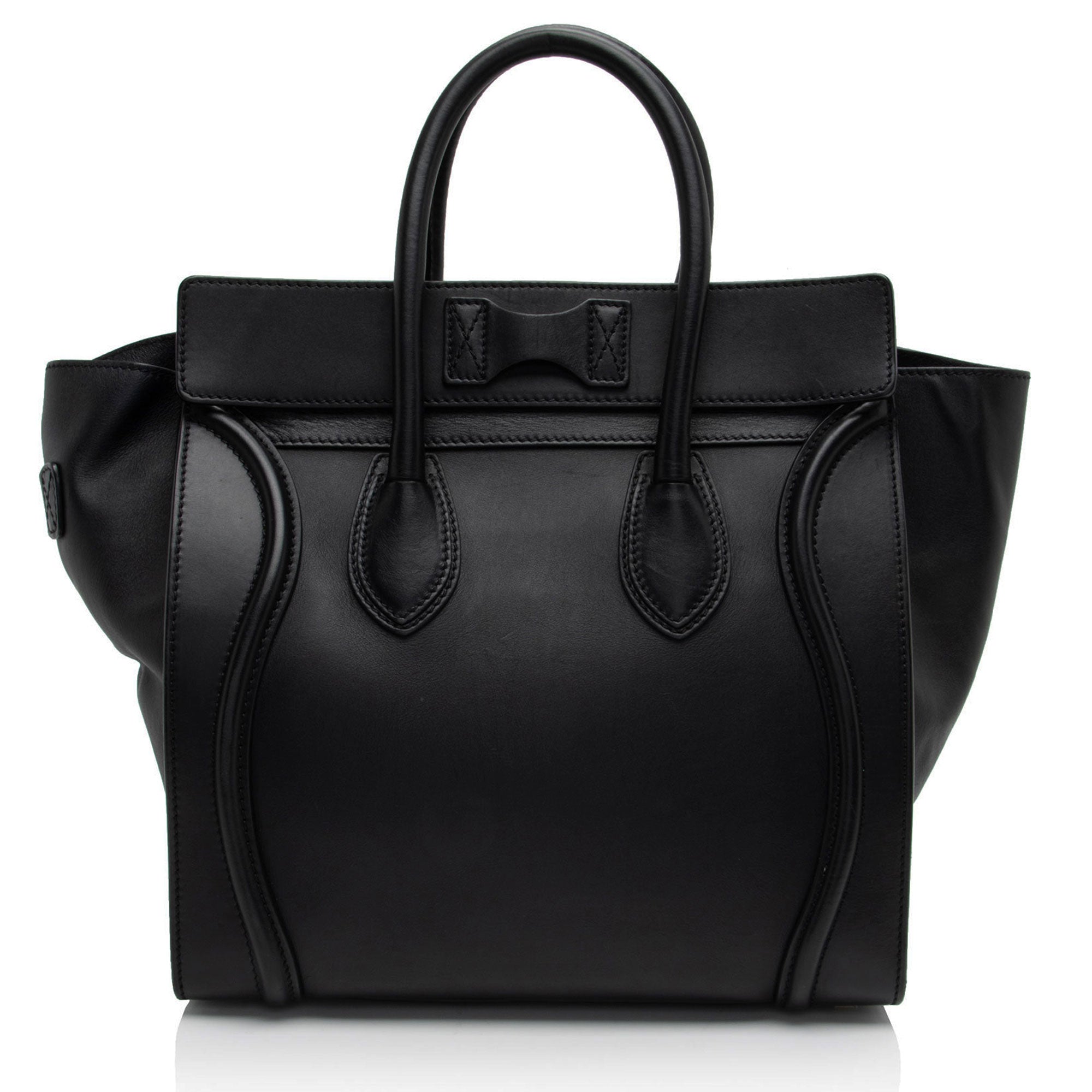 Celine Drummed Calfskin Mini Luggage Tote (SHF-MoYYfB)