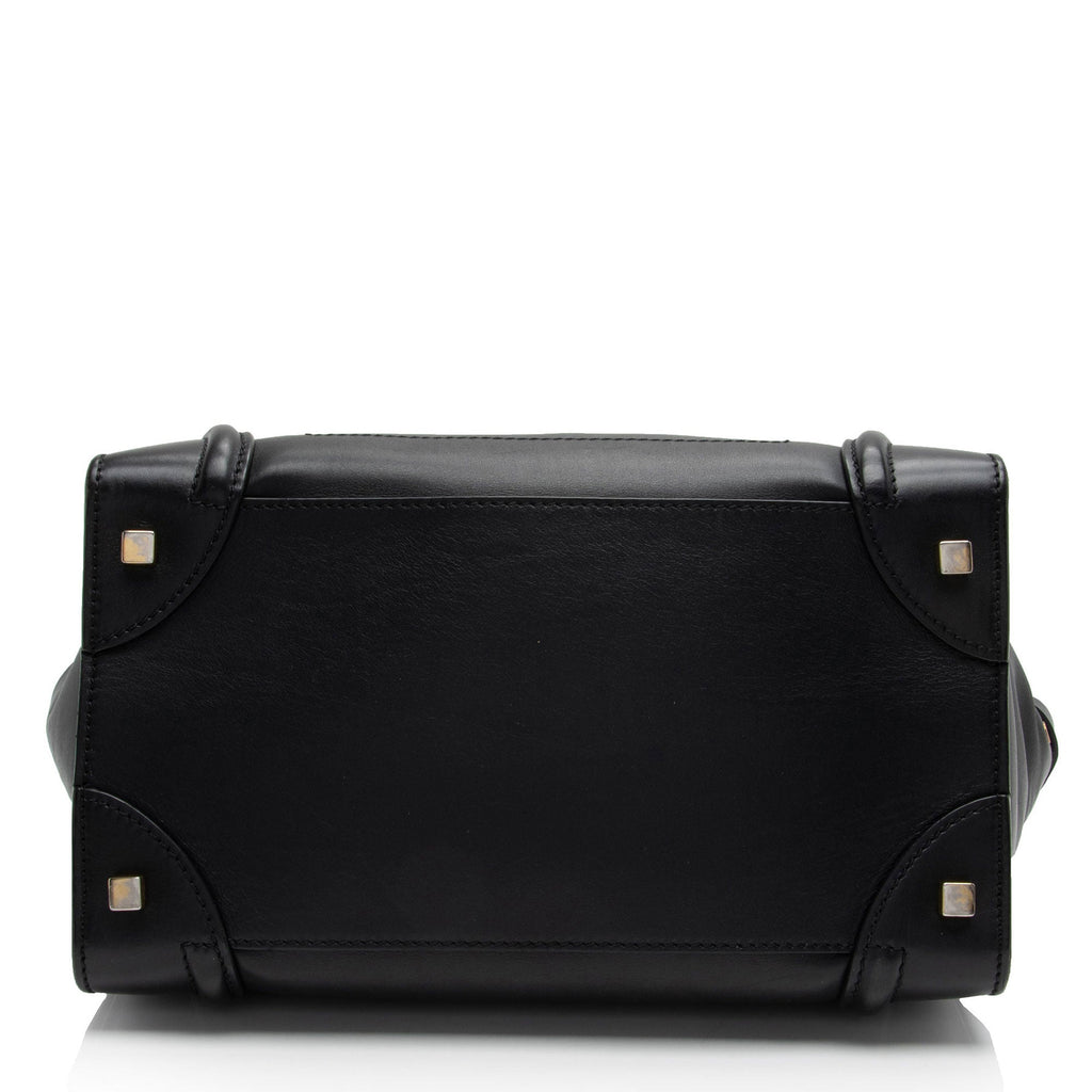 Celine Drummed Calfskin Mini Luggage Tote (SHF-MoYYfB)