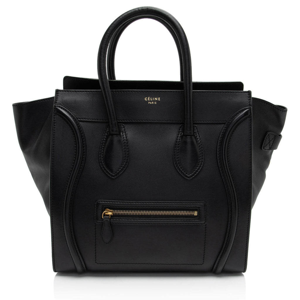 Celine Drummed Calfskin Mini Luggage Tote (SHF-MoYYfB)