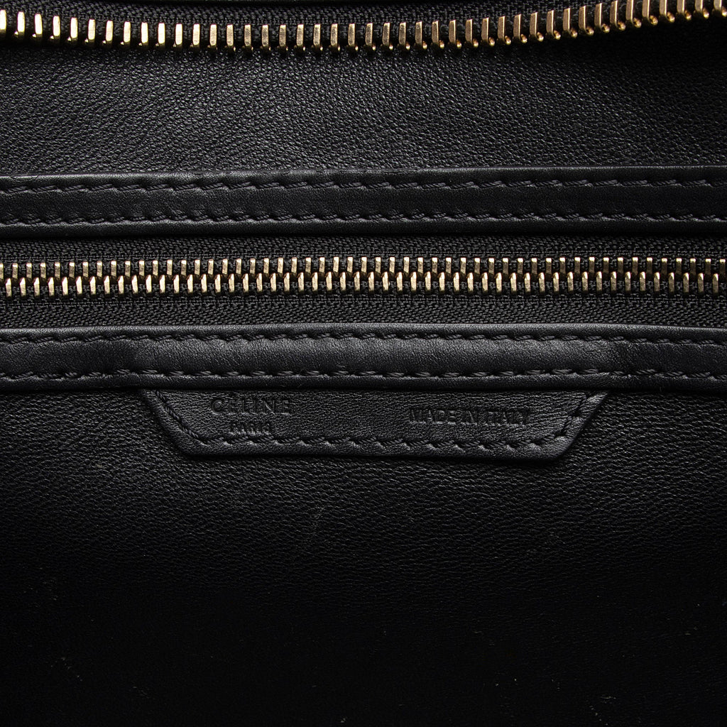 Celine Drummed Calfskin Mini Luggage Tote (SHF-MoYYfB)