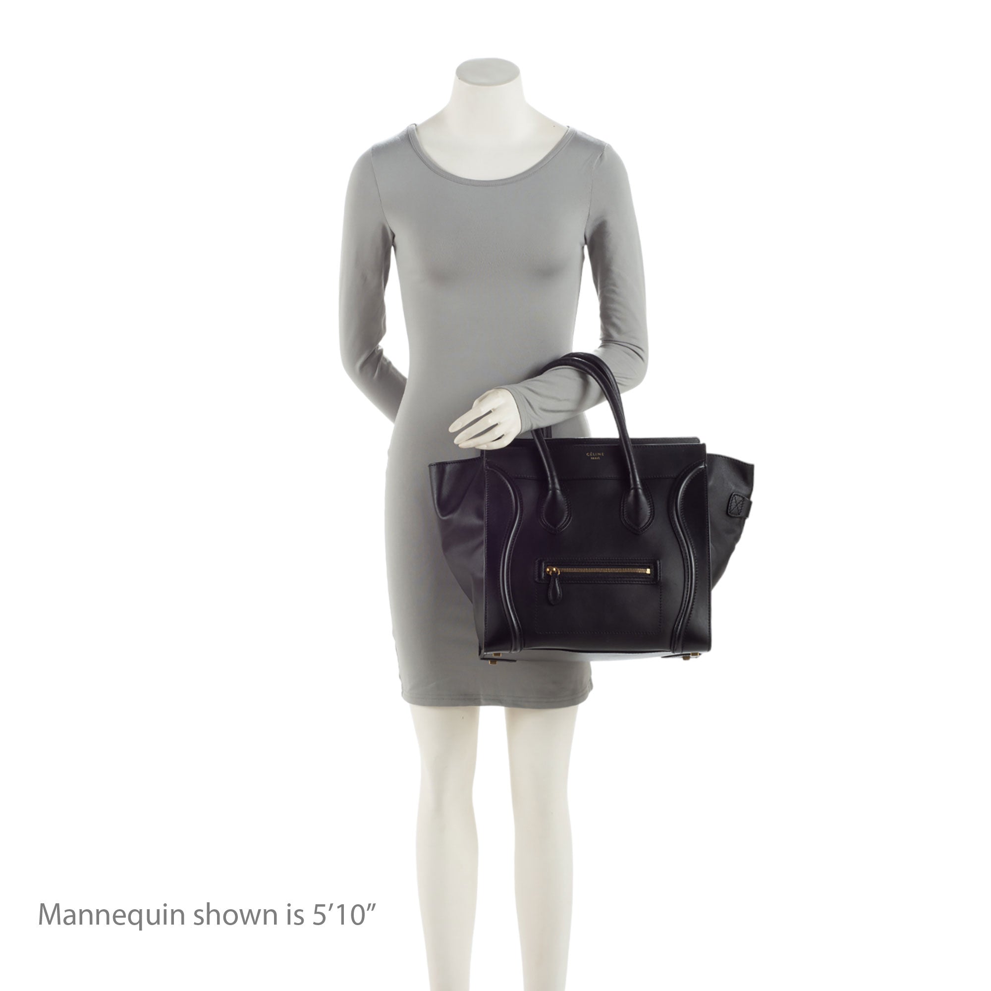 Celine Drummed Calfskin Mini Luggage Tote (SHF-MoYYfB)