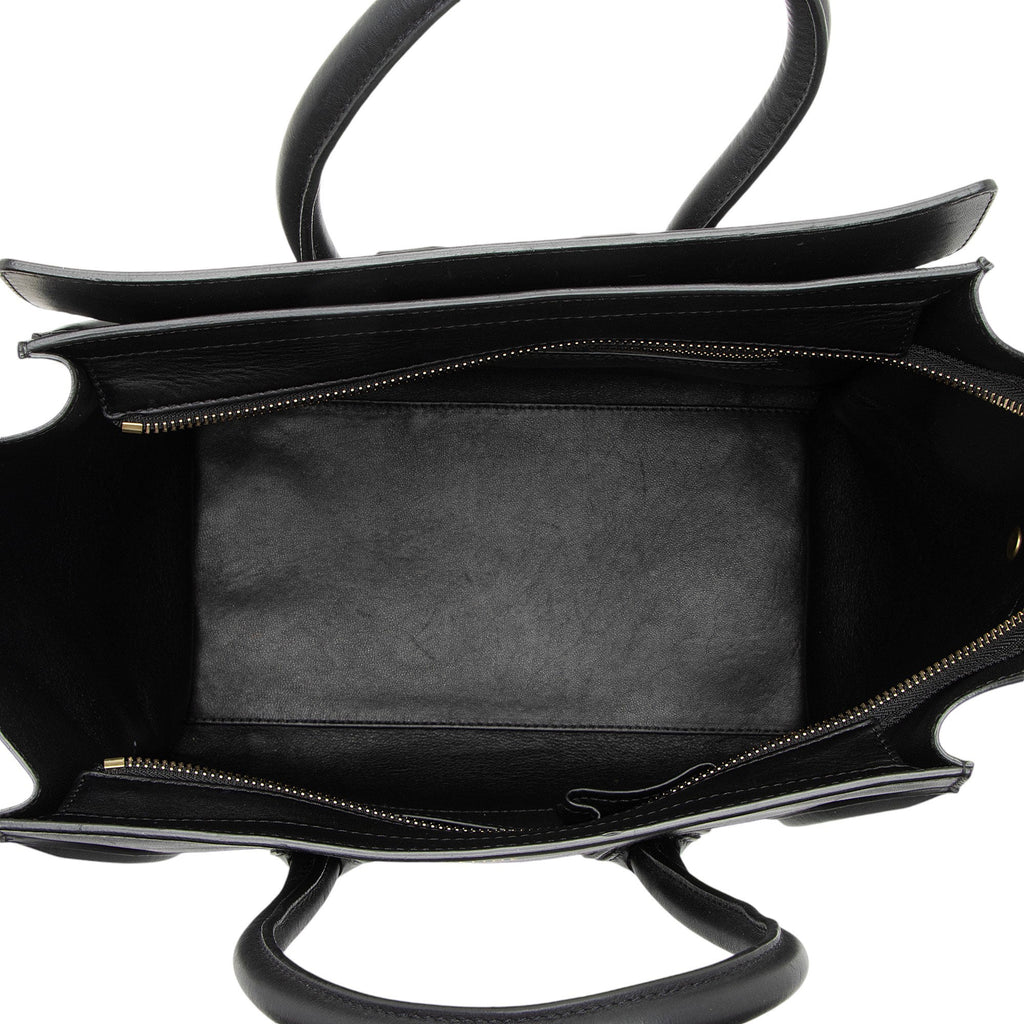 Celine Drummed Calfskin Mini Luggage Tote (SHF-emBVnY)