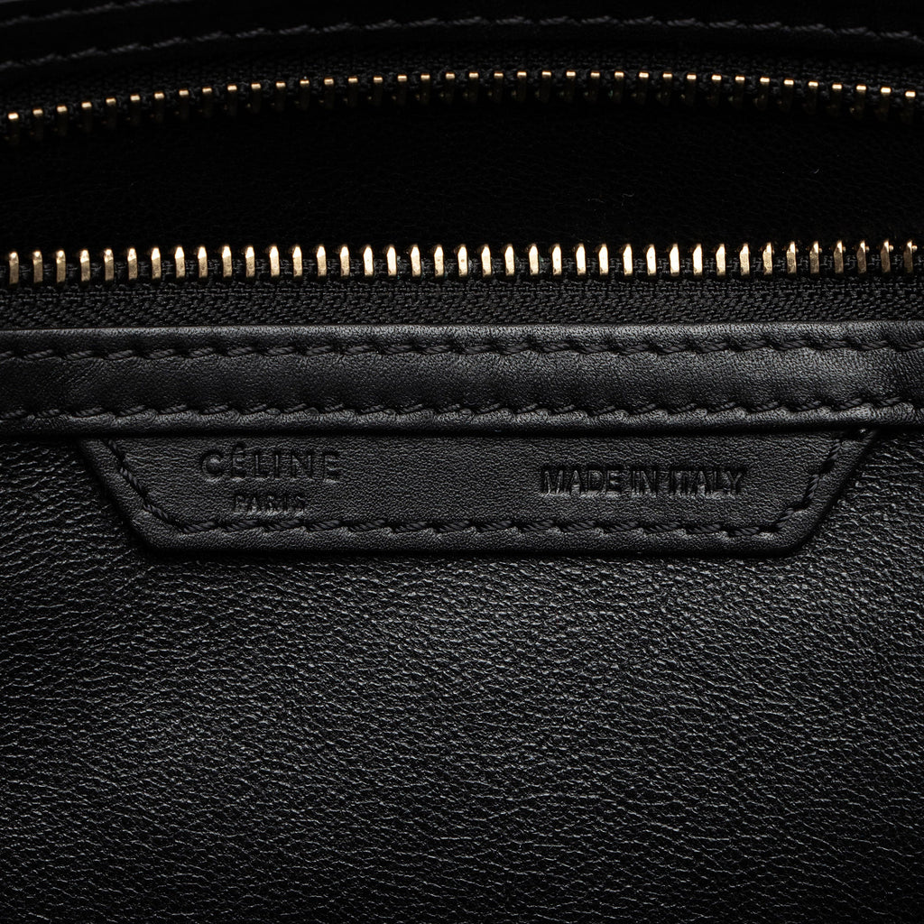 Celine Drummed Calfskin Mini Luggage Tote (SHF-emBVnY)