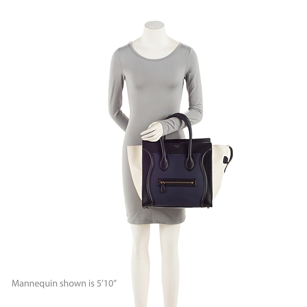 Celine Drummed Calfskin Mini Luggage Tote (SHF-emBVnY)