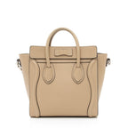 Celine Drummed Calfskin Nano Luggage Tote (SHF-23501)