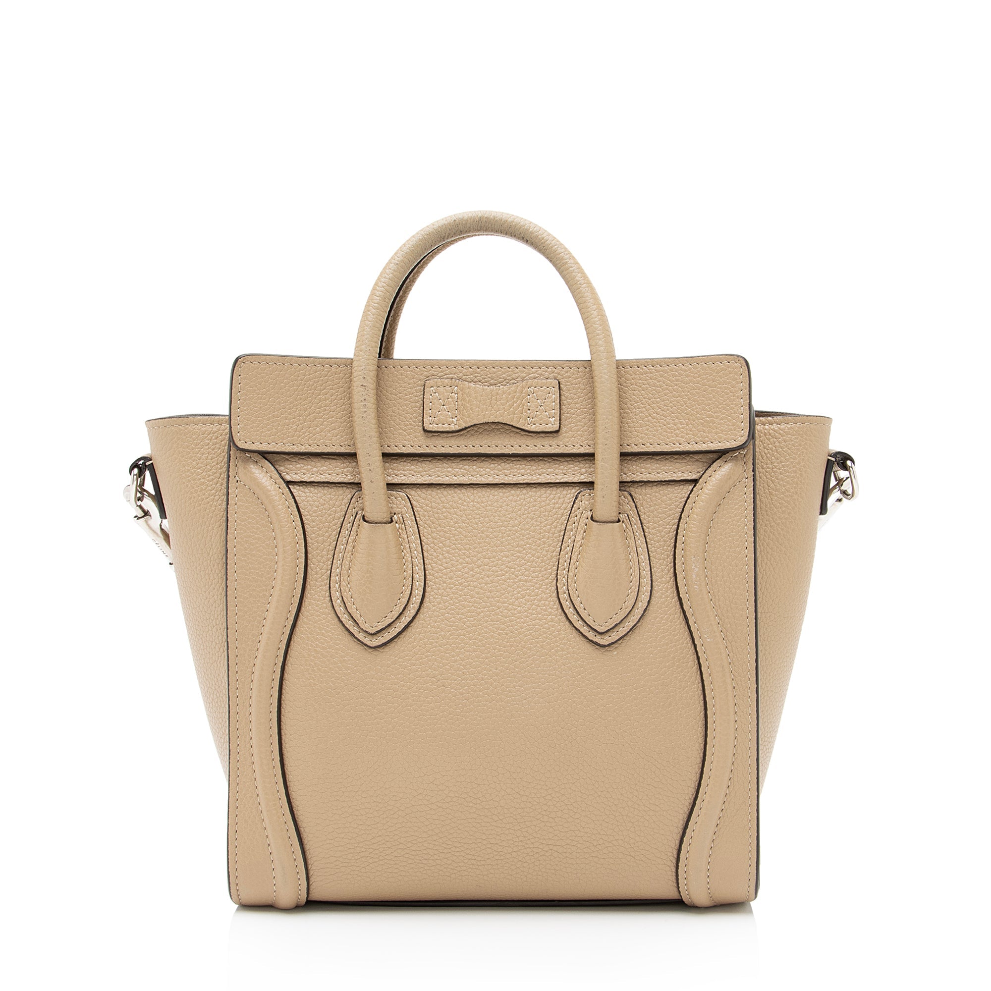Celine Drummed Calfskin Nano Luggage Tote (SHF-23501)