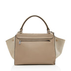 Celine Drummed Calfskin Suede Medium Trapeze Bag (SHF-15252)