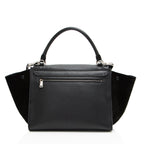 Celine Drummed Calfskin Suede Medium Trapeze Bag