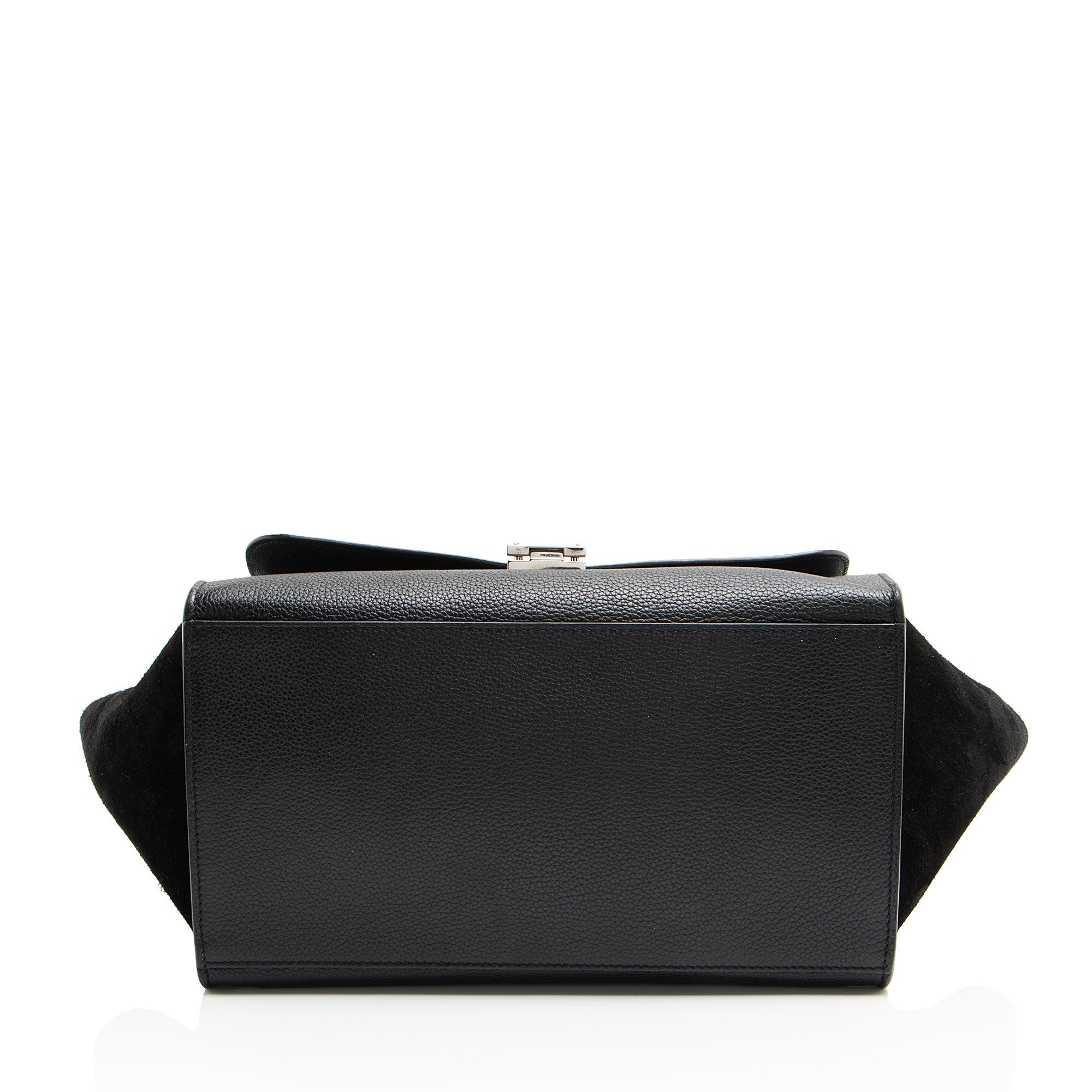 Celine Drummed Calfskin Suede Medium Trapeze Bag