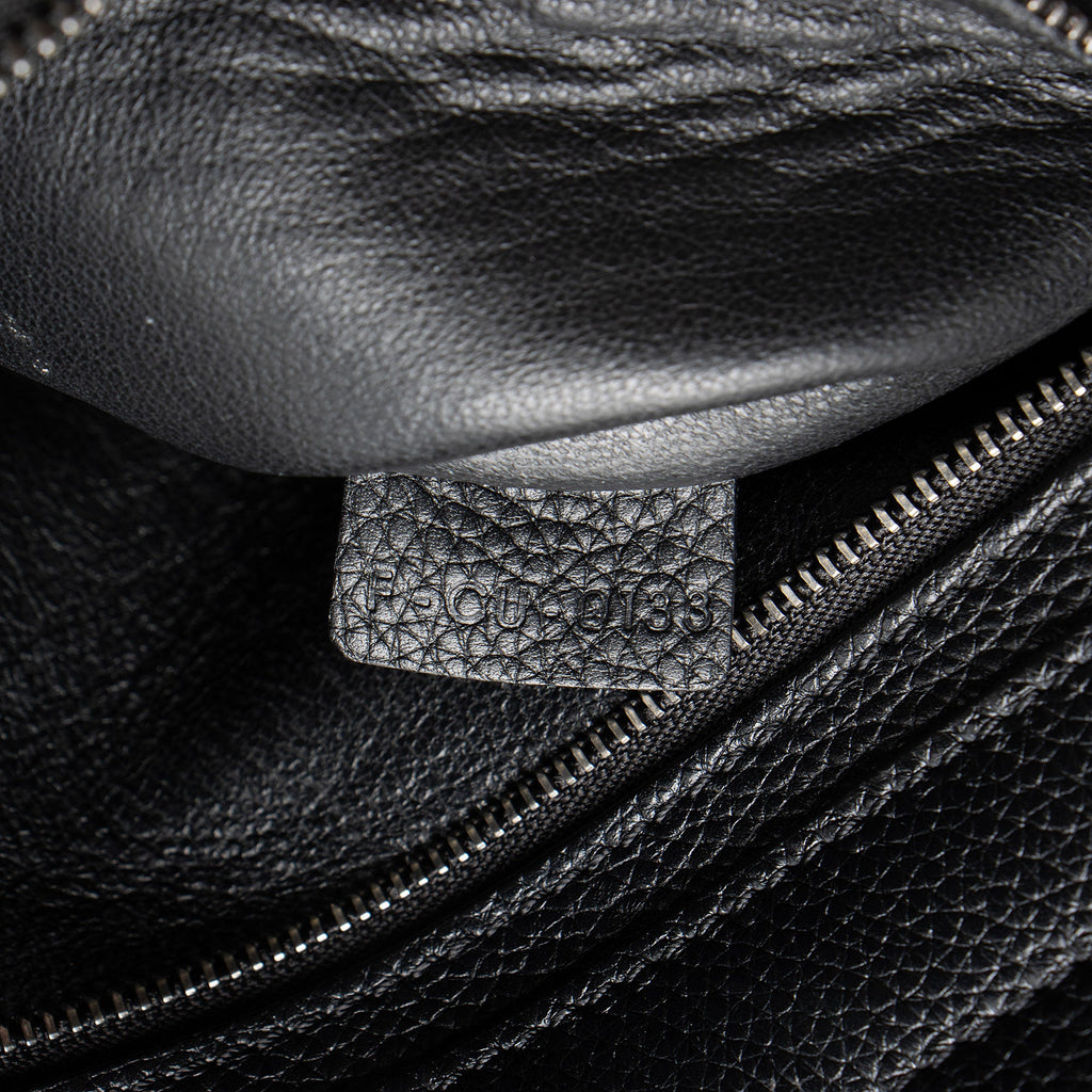Celine Drummed Calfskin Suede Medium Trapeze Bag