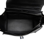 Celine Drummed Calfskin Suede Medium Trapeze Bag