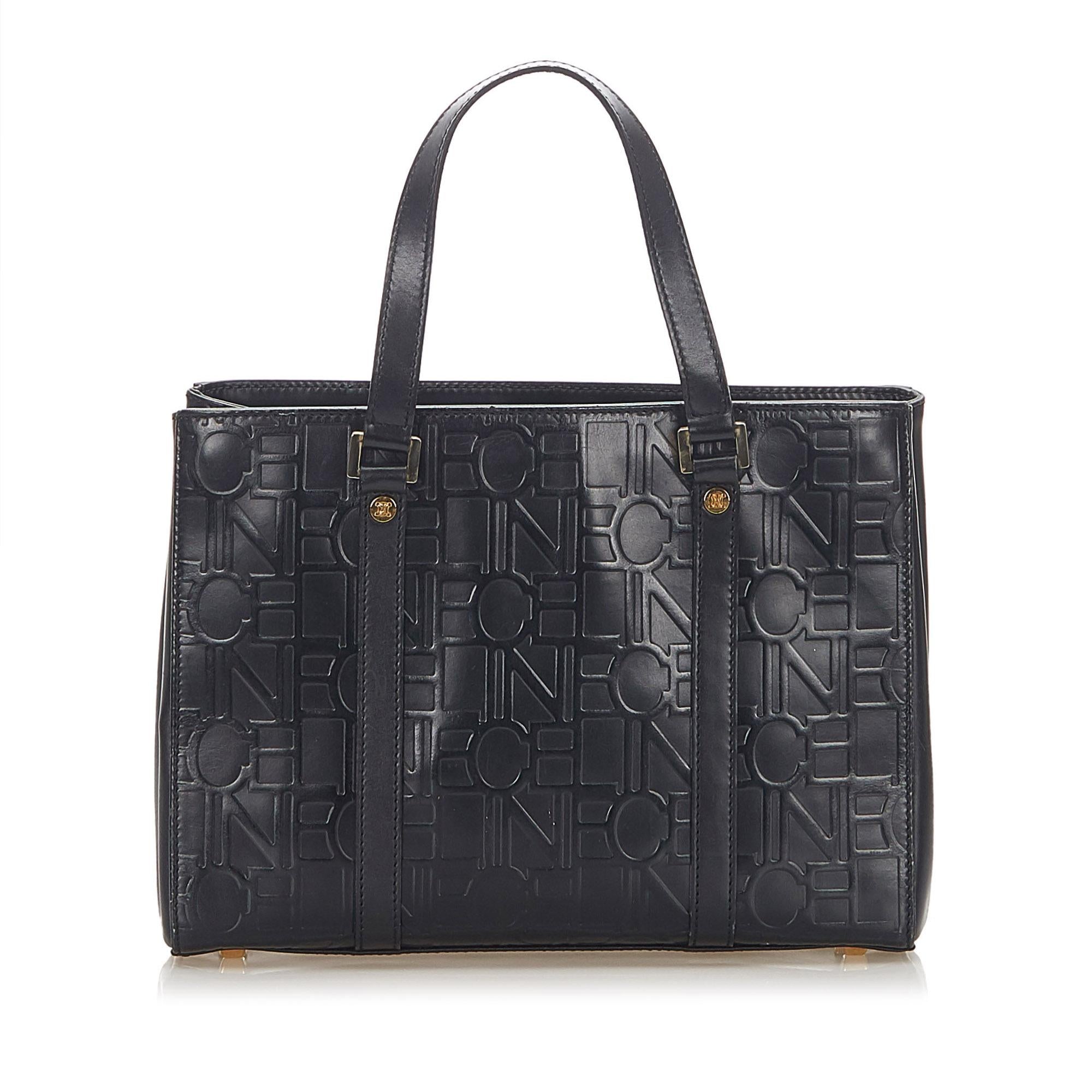 Celine Embossed Leather Tote Bag (SHG-17448)