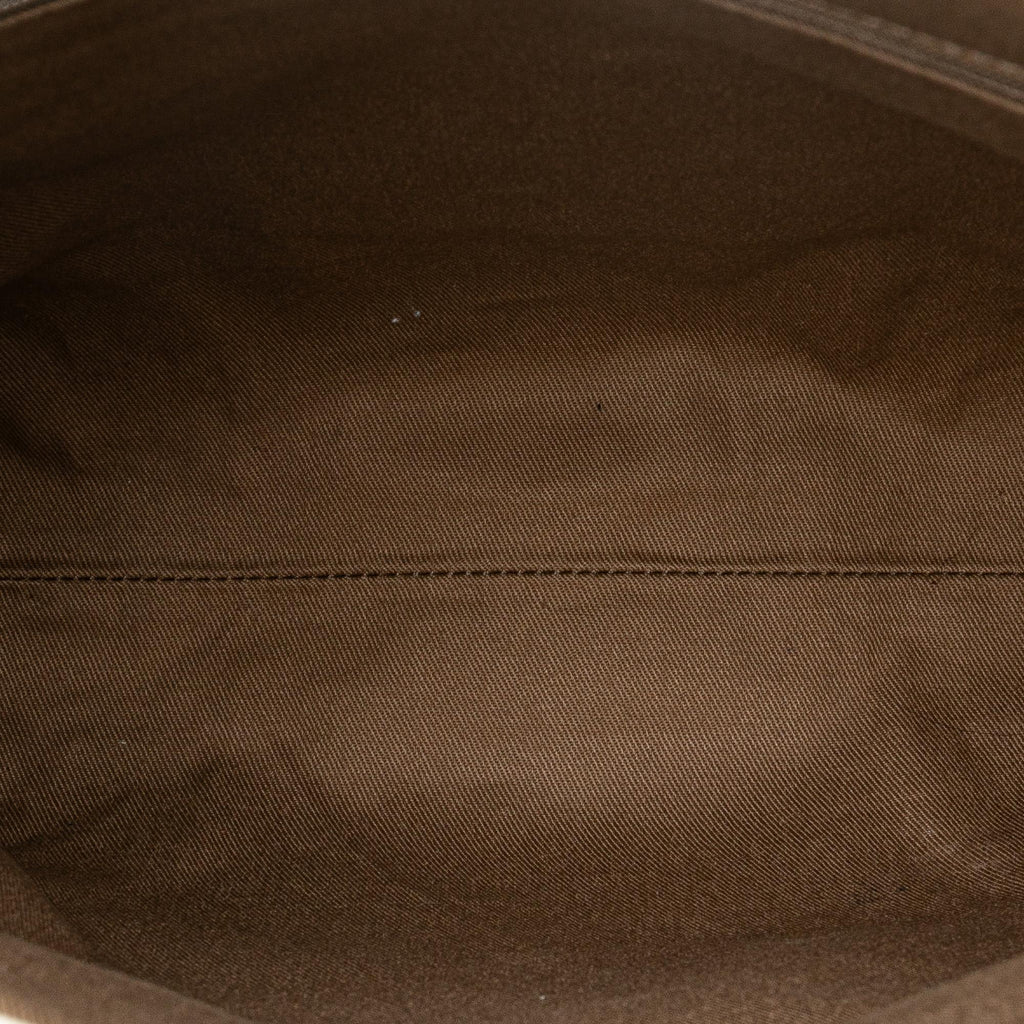 Celine Embossed Leather-Trimmed Macadam Canvas Tote (SHG-PZOlj3)