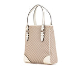 Celine Embossed Leather-Trimmed Macadam Canvas Tote (SHG-PZOlj3)