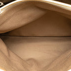 Celine Embossed Leather-Trimmed Macadam Canvas Tote