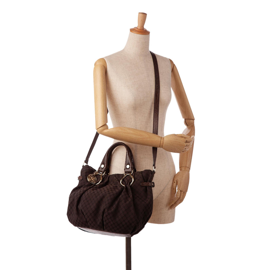 Celine Embossed Macadam Satchel (SHG-37781)