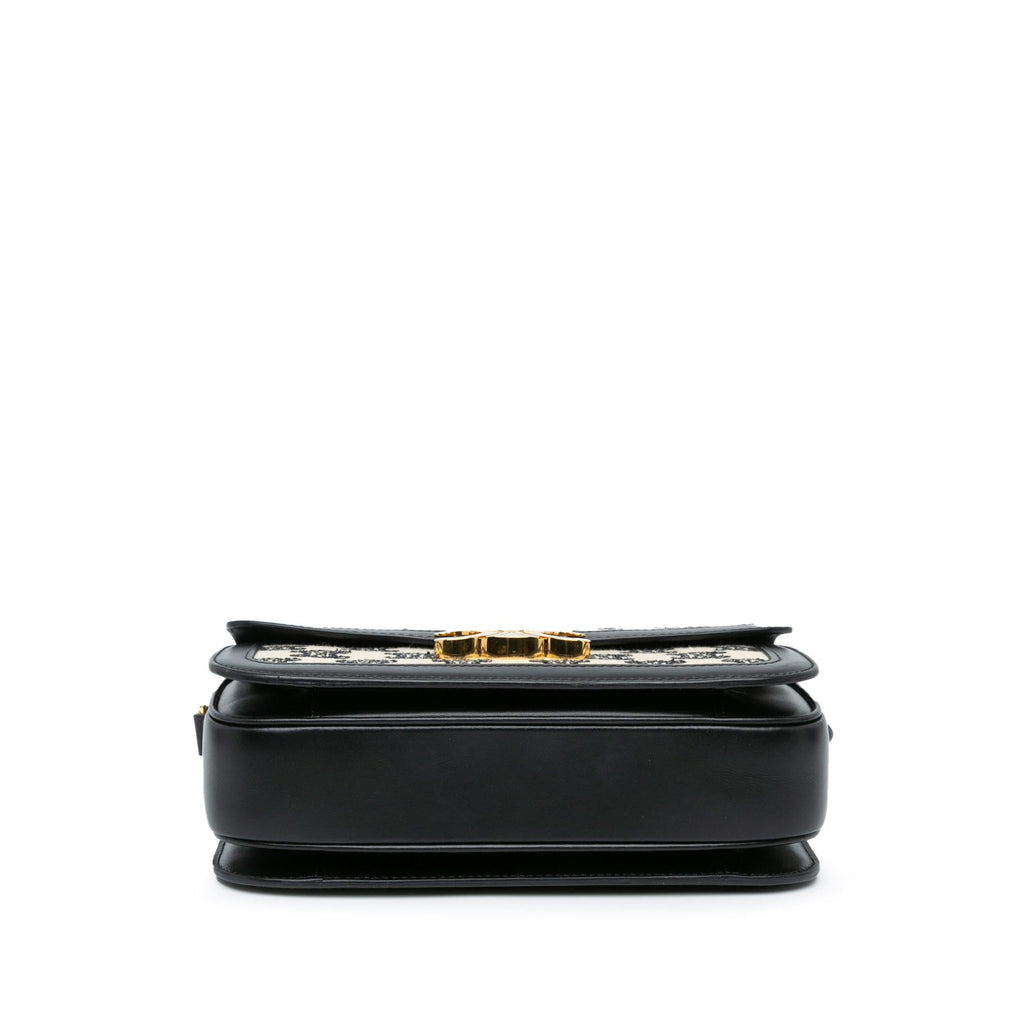 Celine Embroidered Canvas Triomphe Crossbody