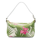 Celine Floral Print Canvas Shoulder Bag