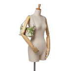 Celine Floral Print Canvas Shoulder Bag