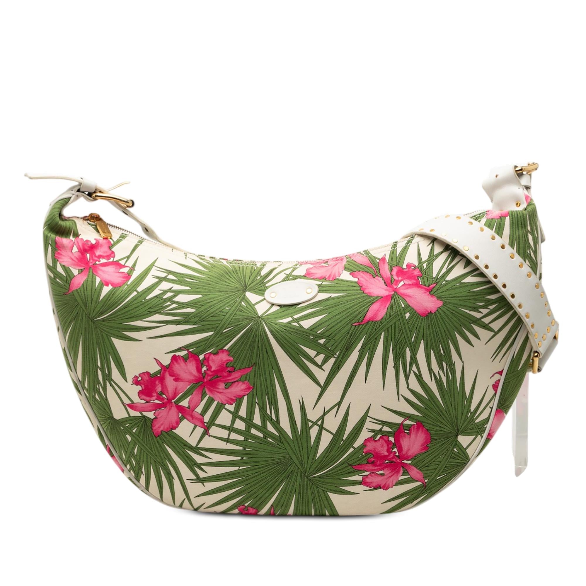 Celine Floral Printed Canvas Crossbody