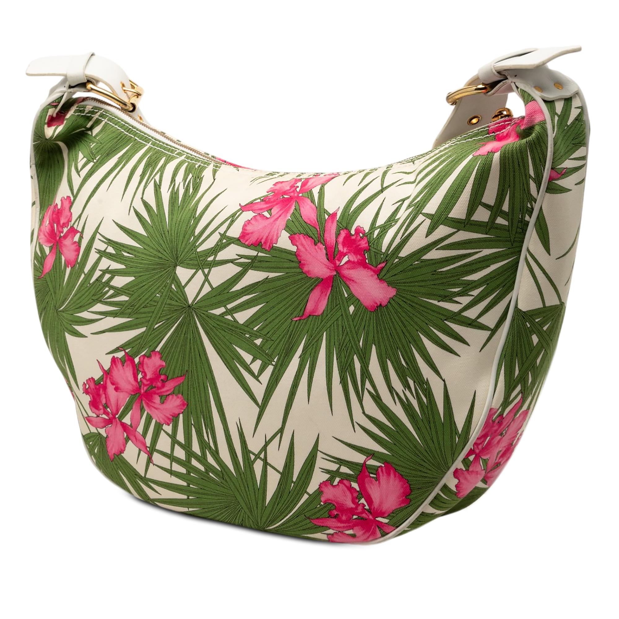 Celine Floral Printed Canvas Crossbody