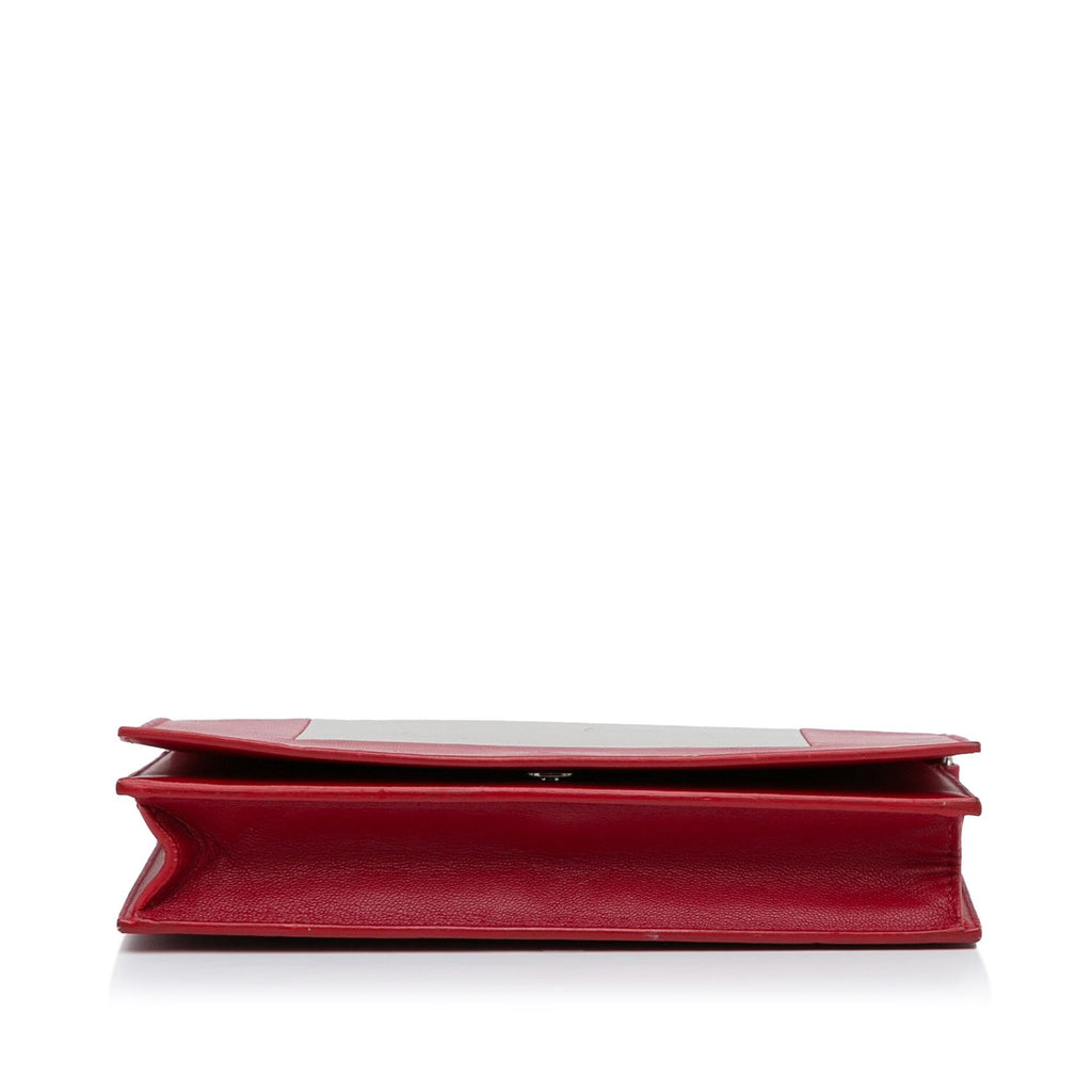 Celine Frame Leather Wallet on Chain (SHG-i2nR2K)