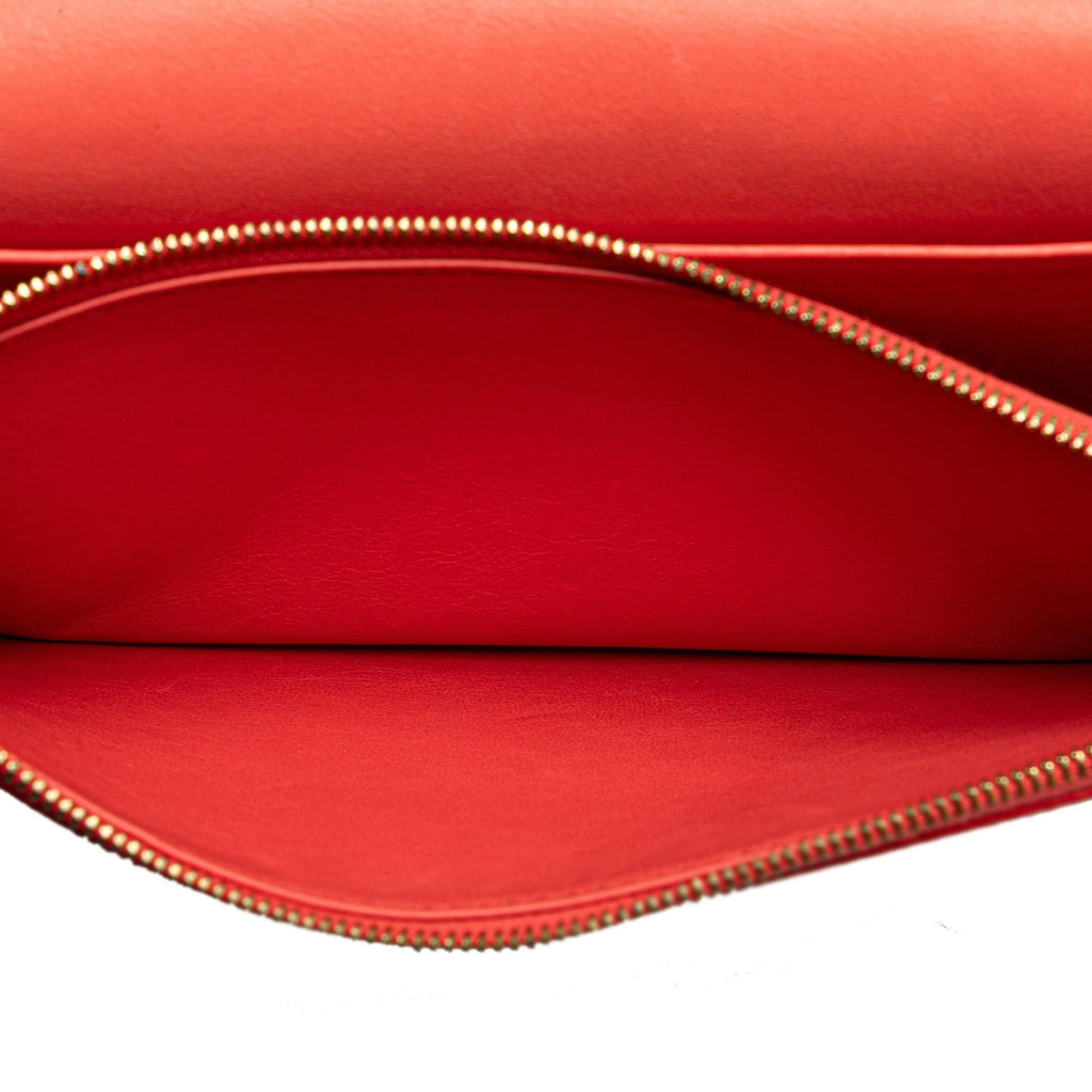 Celine Frame Leather Wallet on Chain