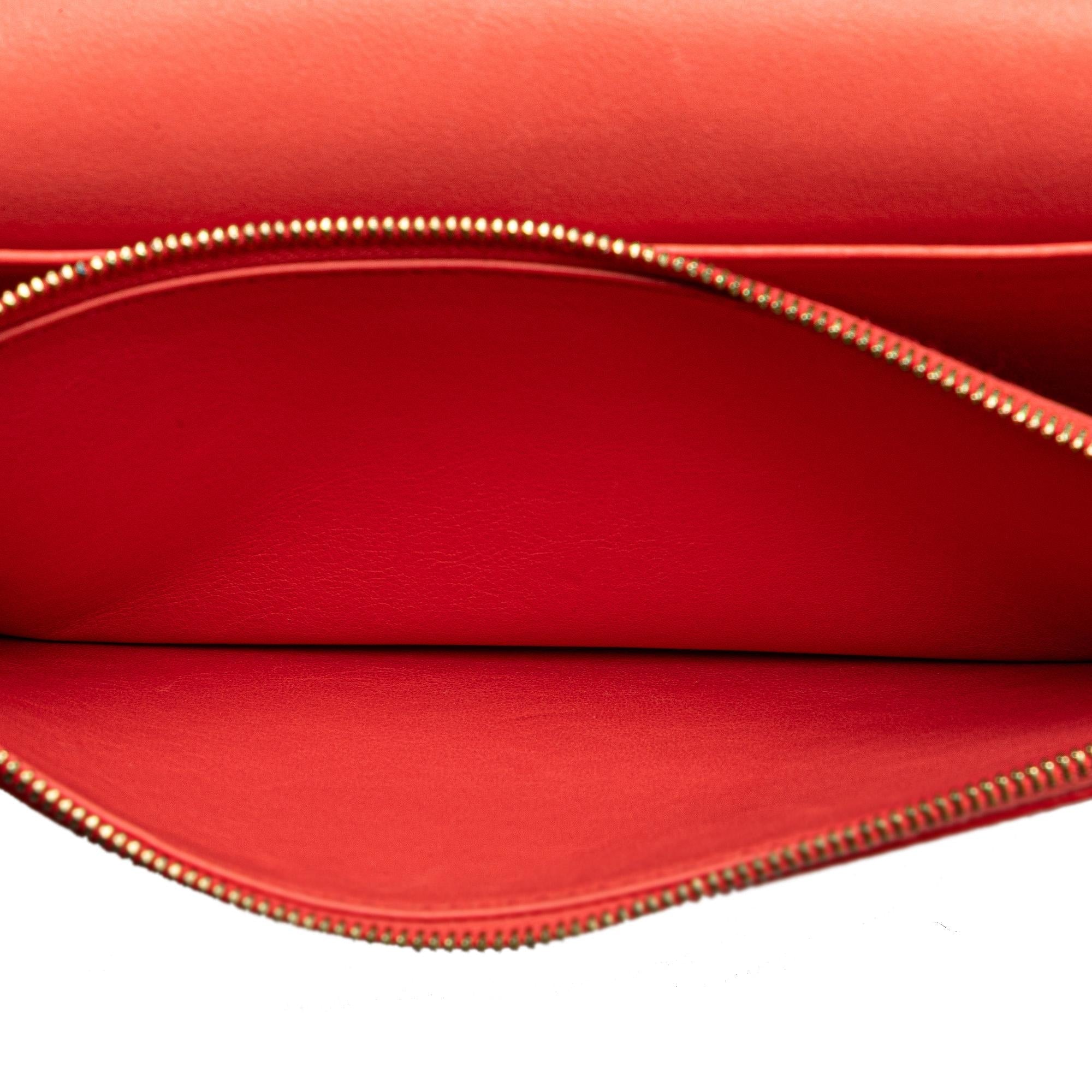 Celine Frame Leather Wallet on Chain