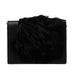 Celine Fur-Trim Frame Crossbody Bag (SHG-kW7lt6)