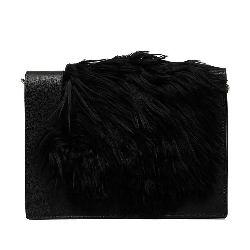 Celine Fur-Trim Frame Crossbody Bag (SHG-4w5ZVs)