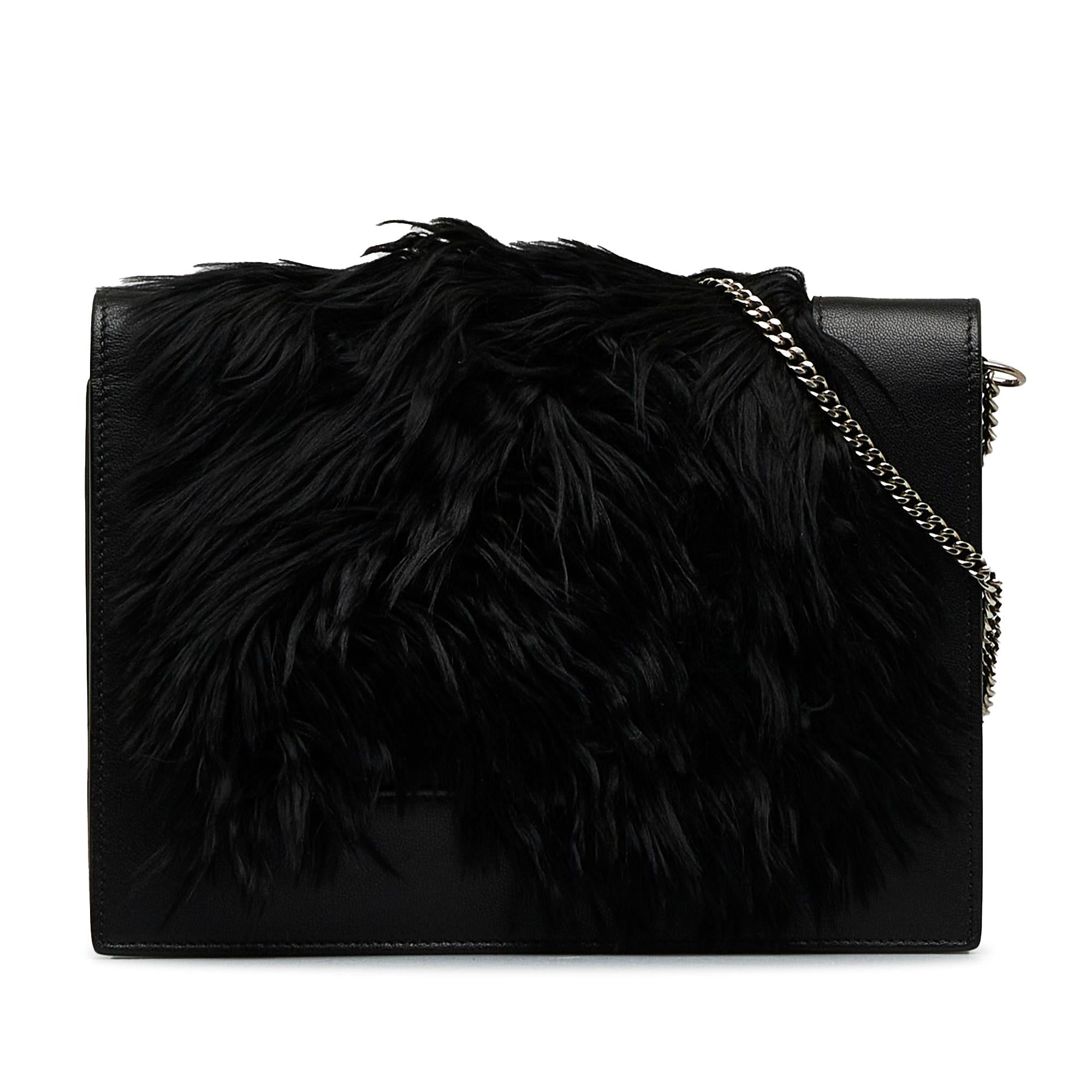 Celine Fur-Trim Frame Crossbody Bag (SHG-4w5ZVs)
