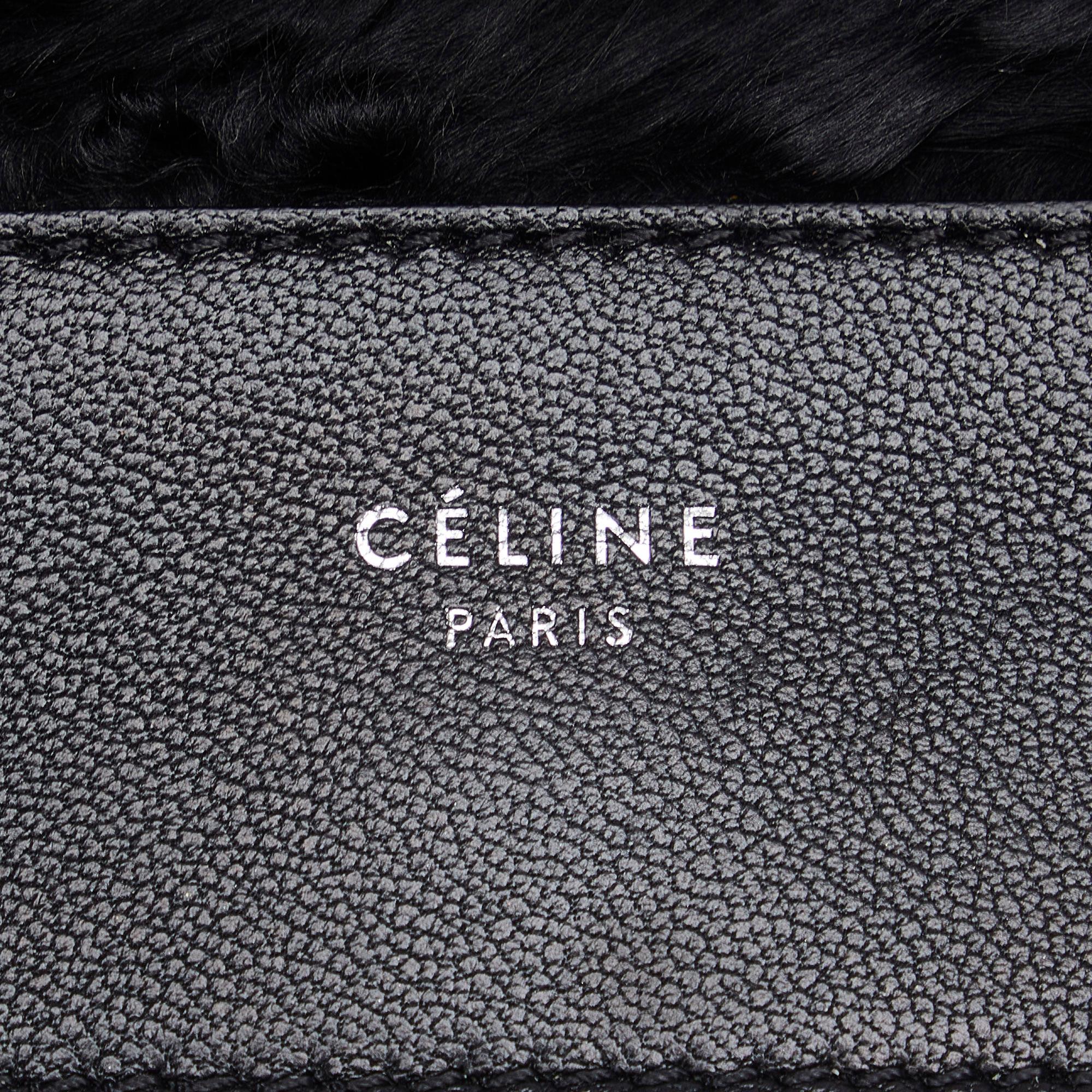 Celine Fur-Trim Frame Crossbody Bag (SHG-4w5ZVs)