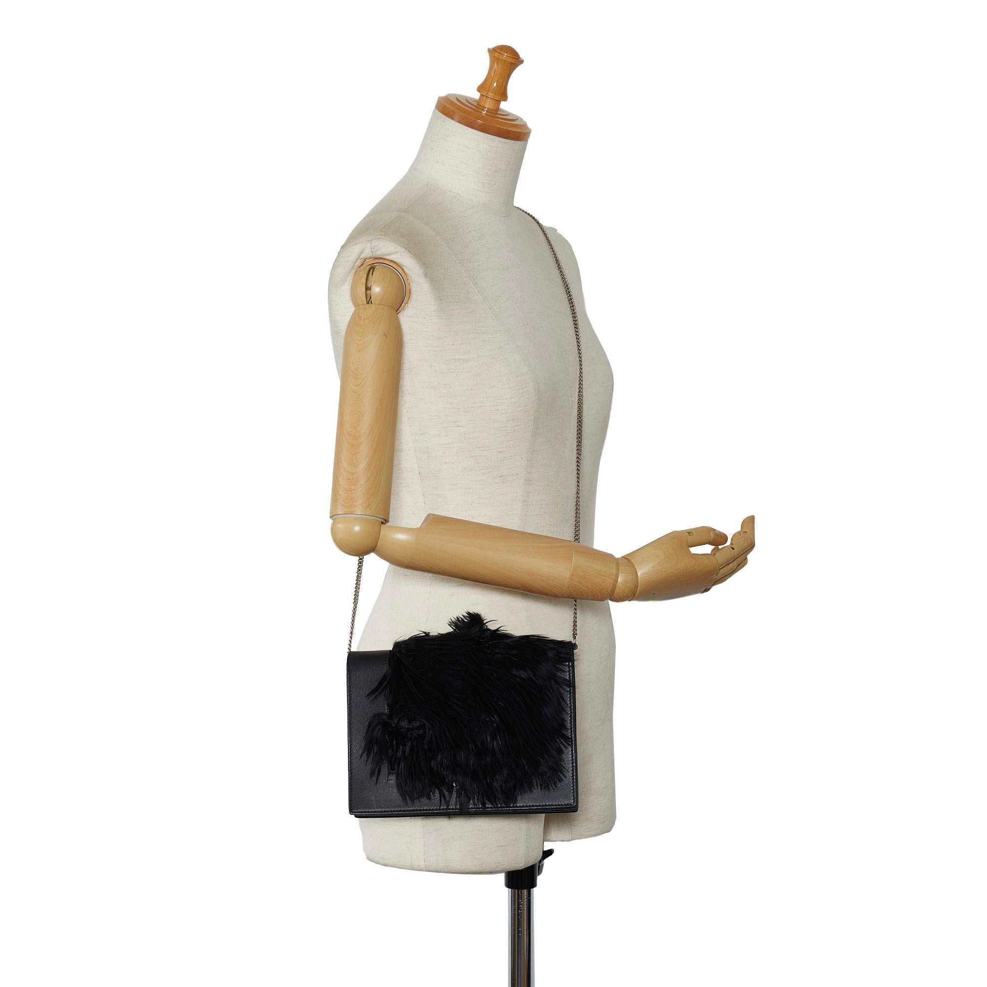 Celine Fur-Trim Frame Crossbody Bag (SHG-4w5ZVs)