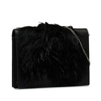 Celine Fur-Trim Frame Crossbody Bag (SHG-4w5ZVs)
